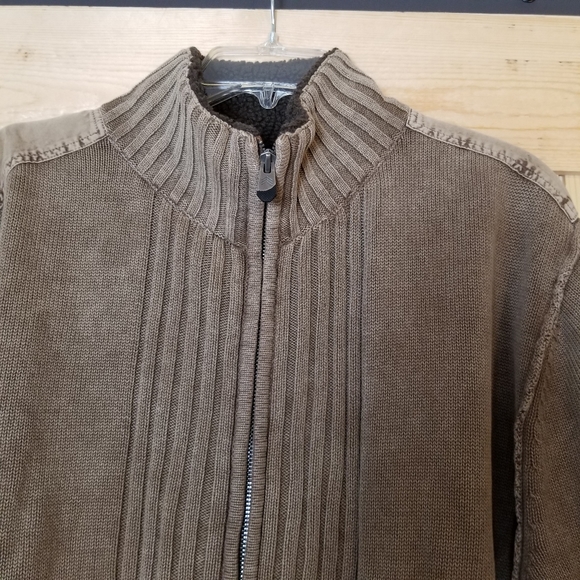 Solaris Full Zip High Fleece Collar Knit Sweater - Picture 4 of 7